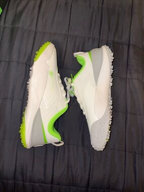 G/FORE White and Lime Green Men's Athletic Shoes Size 12.5